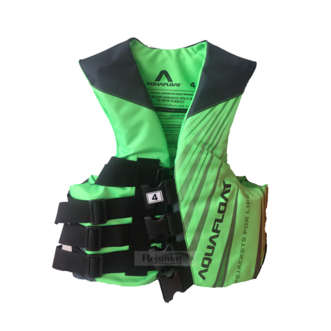 Chaleco Salvavidas Aquafloat Ski Talle de 45 a 140 Kgs Verde