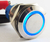 Llave Interruptor Acero Inox + Zócalo con Led azul - comprar online