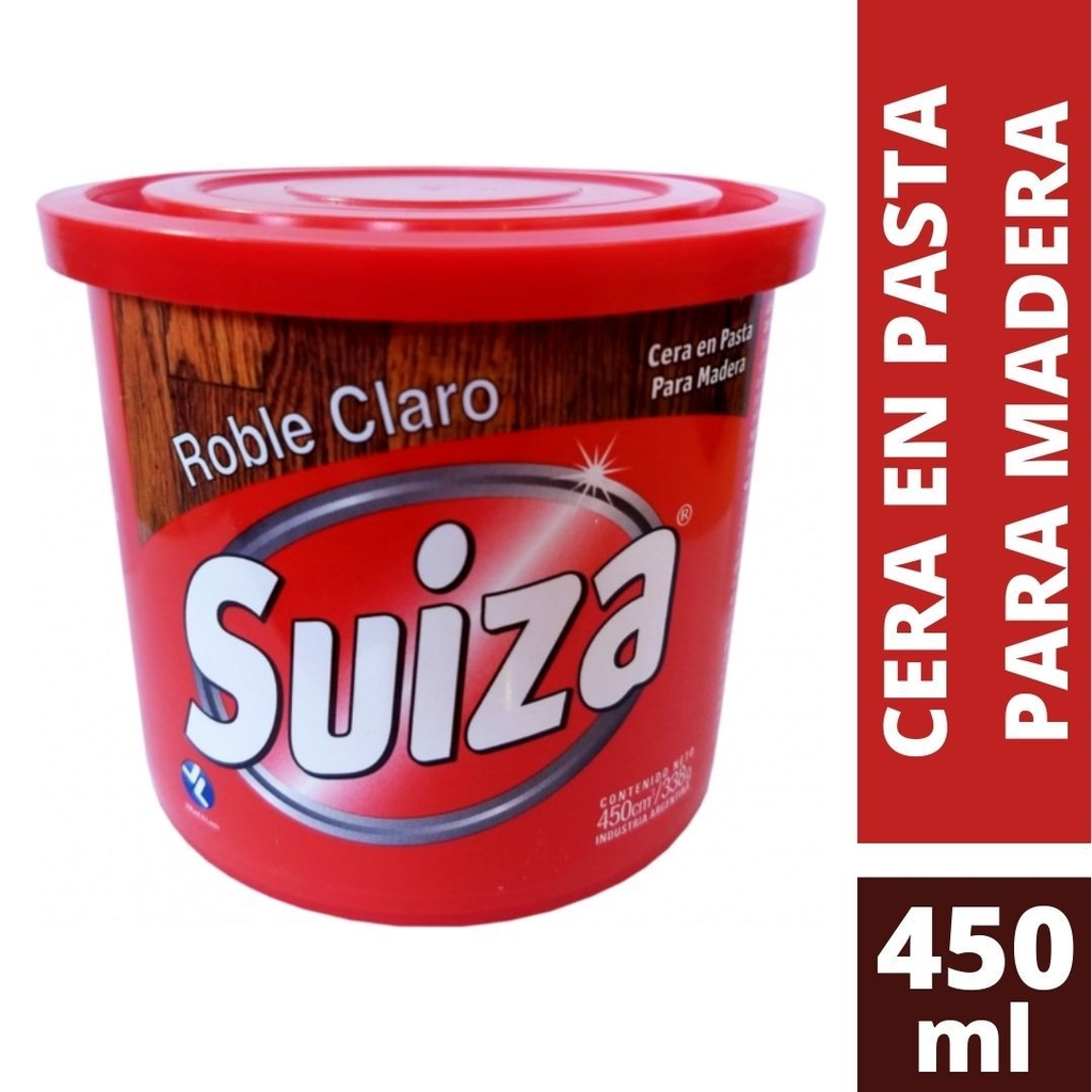 Cera en pasta para maderas Suiza Roble Claro x 450 grs - Sergio Perfumerias