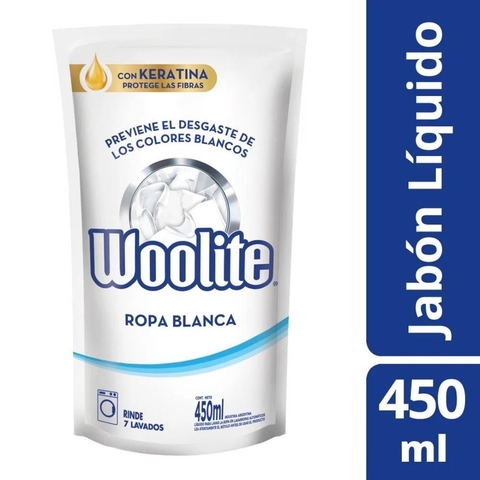 WOOLITE JABON LIQUIDO ROPA BLANCA X 450ML