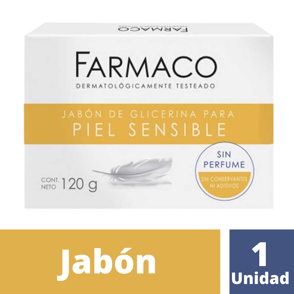 FARMACO JABON GLICERINA PIEL SENSIBLE 2X120G NEUTRO