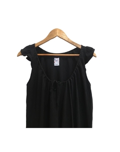 Vestido Con frunce Negro - comprar online