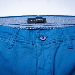 PANTALÓN GABARDINA DE ALGODON AZUL ZAFIRO - comprar online