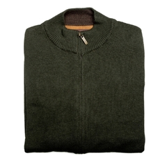 SUETER CARDIGAN CON CIERRE VERDE MUSGO