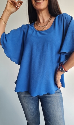 Imagen de Blusa de cey cuello redondo manga ancha tipo 3/4 4ITG11