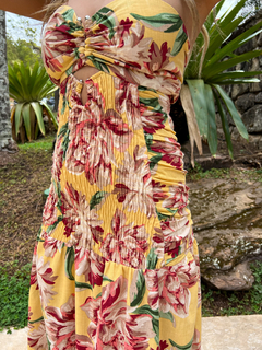 VESTIDO Longo Botanica Amarelo