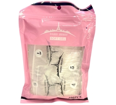 pack x500 Tips Soft gel press on Coffin paris night - comprar online
