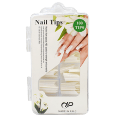 Nail Tips Forma C / color natural Pack x100 Unidades - La Manola