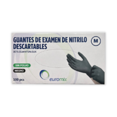 EuroMix - Guantes de Nitrilo Talle M (100 unidades)