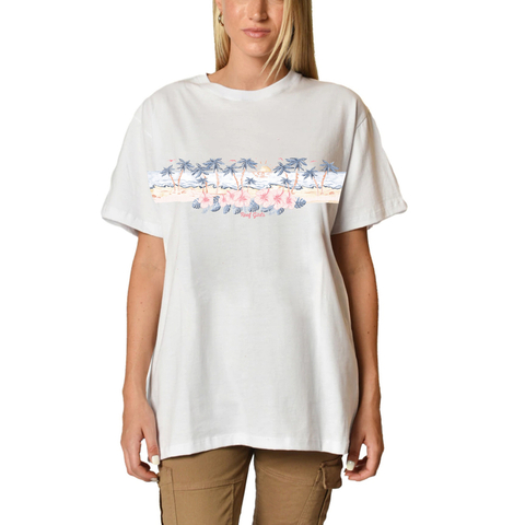 REMERA REEF HIBISCUS OVERSIZE MUJER