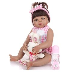 Bebê Boneca Realista Reborn Silicone Negra - Pronta Entrega