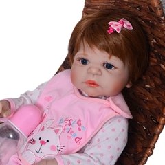 Boneca Bebê Reborn Olhos Azuis Corpo Silicone Pronta Entrega na internet