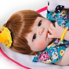 Bebê Boneca Reborn A Pronta Entrega Inteira Em Silicone 55cm - Nova Reborn - Bonecas e Pelúcias