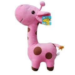 Girafa de Pelúcia Rosa Antialérgica Pronta Entrega