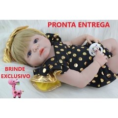 Boneca Bebê Reborn Corpo Inteiro De Vinil Siliconado 52cm na internet