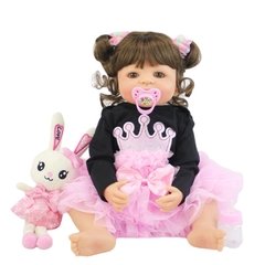 Bebê reborn boneca princesa corpo silicone pode banhar