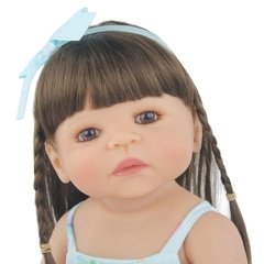 Bebê Reborn Corpo Silicone Cabelo Comprido Brinde Unicórnio - comprar online