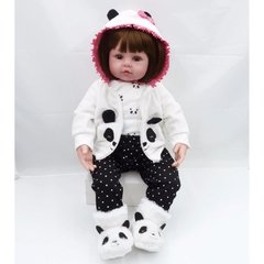 Bebê Boneca Reborn Inteira Em Silicone Pronta Entrega Panda na internet