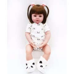 Bebê Boneca Reborn Inteira Em Silicone Pronta Entrega Panda - loja online