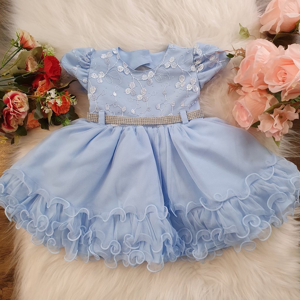Vestido Azul Bebê - Comprar em Loja Pimpolho
