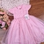 Vestido Festa Rosa Tule Borboleta - comprar online