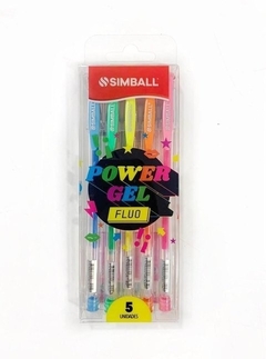 Boligrafo Simball Power gel  Fluo x 5