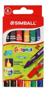 Crayones Micro Simball de cera x 6