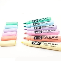 Marcador Big Brush Trabi pastel / neon x 6 Punta pincel * Consultar modelo *