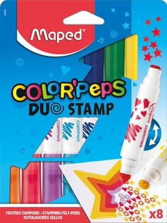 Marcador Maped Duo Stamp x 8