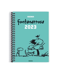 Agenda Fontanarrosa 2023 verde espiral semanal