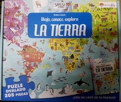 LA TIERRA - LIBRO + VIAJA APRENDE EXPLORA - PUZLE OVAL 205 PIEZAS