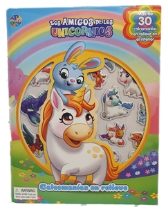 CALCOMANIAS EN RELIEVE - LOS AMIGOS DE LOS UNICORNIOS