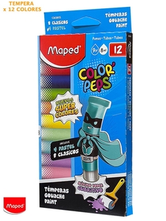 Tempera Color Peps x 12 Maped