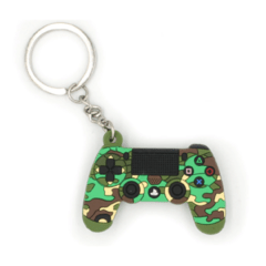 Chaveiro gamer controle silicone vídeo game Ps4 camuflado/1