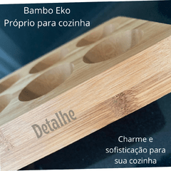 Porta Ovos Organizador decorativo de Bambu Premium/3