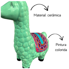 Cofrinho Lhama Decorativo de Cerâmica Centro de Mesa/18