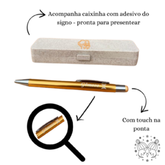 Caneta Personalizada com Cada Signo Zodíaco + Estojo Presente na internet