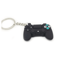 Chaveiro gamer controle silicone video game Ps4 coleção Preto/1