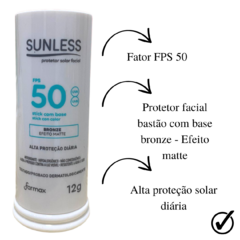 Imagem do Protetor Solar Facial Bastão p/ Pele Negra Matte Fator 50