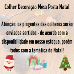 Imagem do Colher Natalina para Café com Enfeite de Natal Mesa Posta
