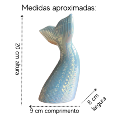 Cofrinho Cauda de Sereia de Cerâmica Decoração de Festa Mesa/13