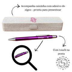 Imagem do Caneta Personalizada com Cada Signo Zodíaco + Estojo Presente