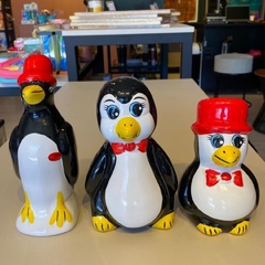 Enfeite de Geladeira Decoração Cozinha Armário Trio Pinguim/1