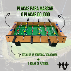 Mesa de Pebolim Jogo de Futebol c Bolas Incluídas e Jogador/7