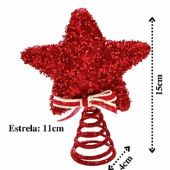 Estrela para Árvore de Natal Vermelha Média/Grande/1