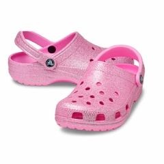 Crocs Feminino Classic Rosa Pink com Glitter