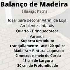 Balanço de Madeira Decorado Colorido Premium/8