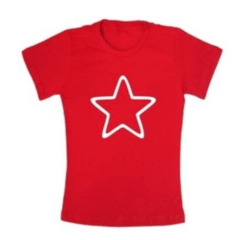 Camiseta Aventureira Vermelha Giovana Diversos tamanhos