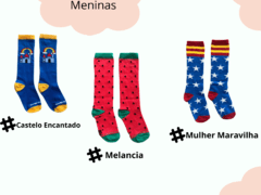 Kit 20 meias 3/4 infantil Atacado à escolher - Clube de Mães