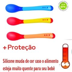 Colher para Bebe Termica Silicone Sensivel a Temperatura/5